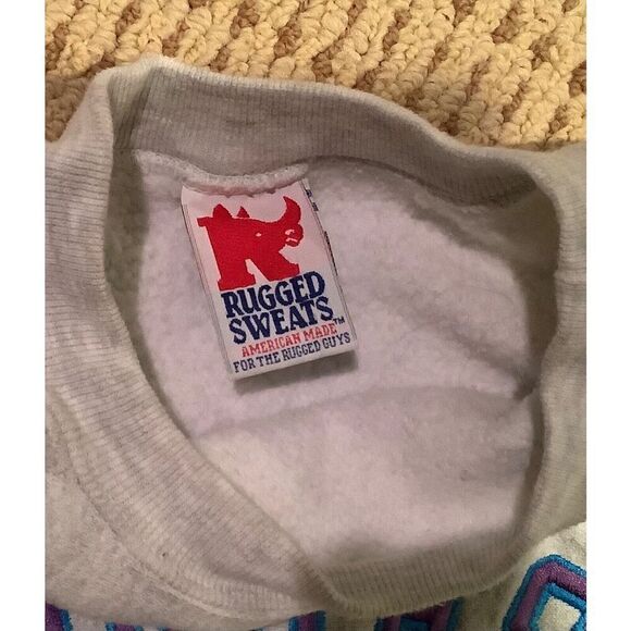 BOOGIES DINER NEW YORK SWEATSHIRT SZ XL GRAY EMBROIDERED LOGO VTG Y2K 90’S - Picture 3 of 3